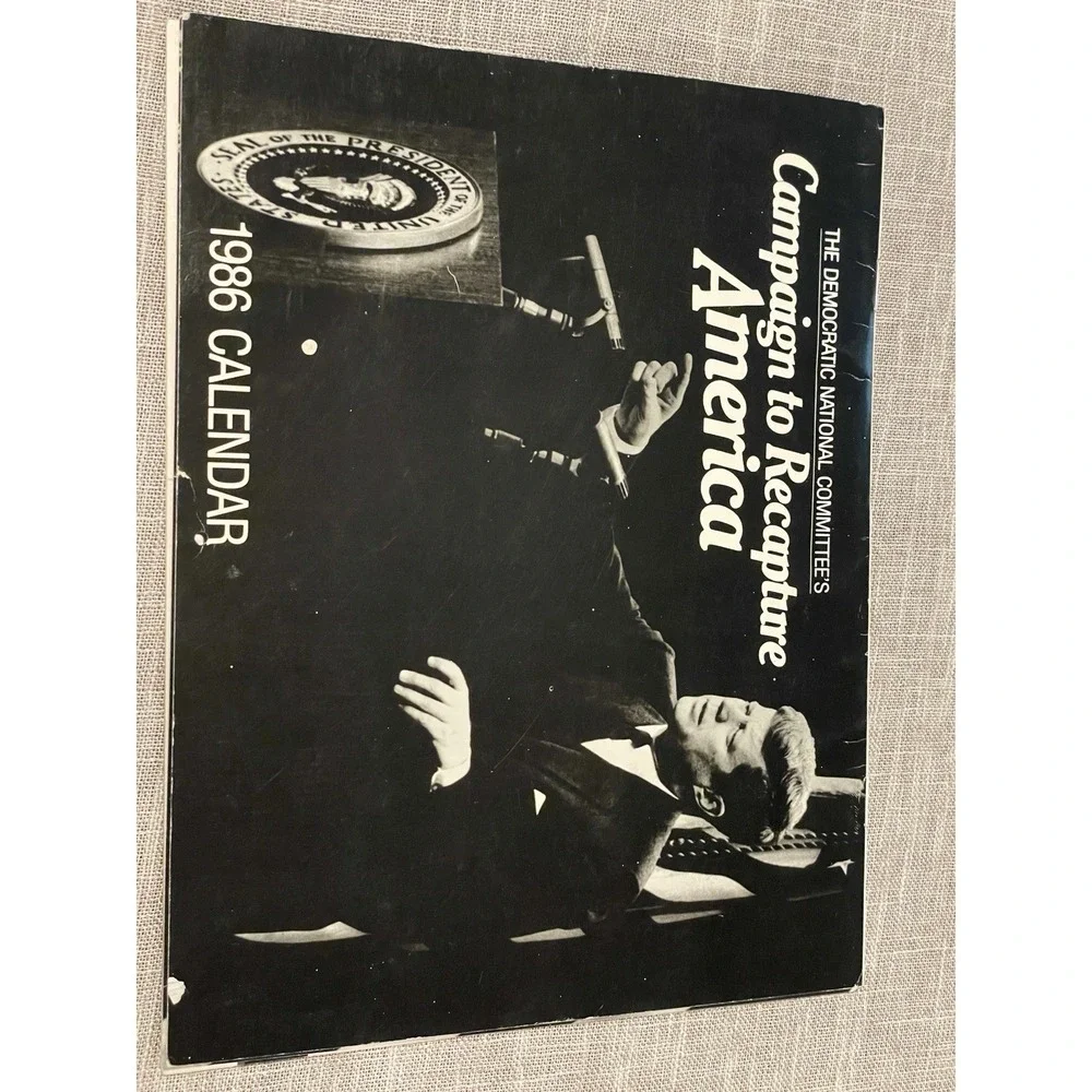 1986 JFK John F Kennedy Democratic National Committee Calendar